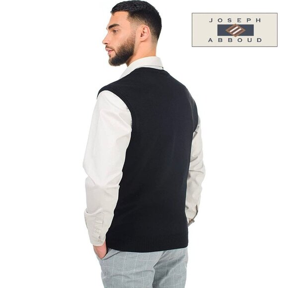 Joseph Abboud Men's‎ Merino Wool V Neck Sweater Vest Classic - Picture 2 of 5